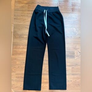 Figs Black Women's Joggers with White Drawstring